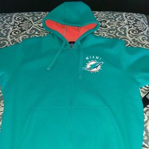 Miami Dolphins zip up team jacket